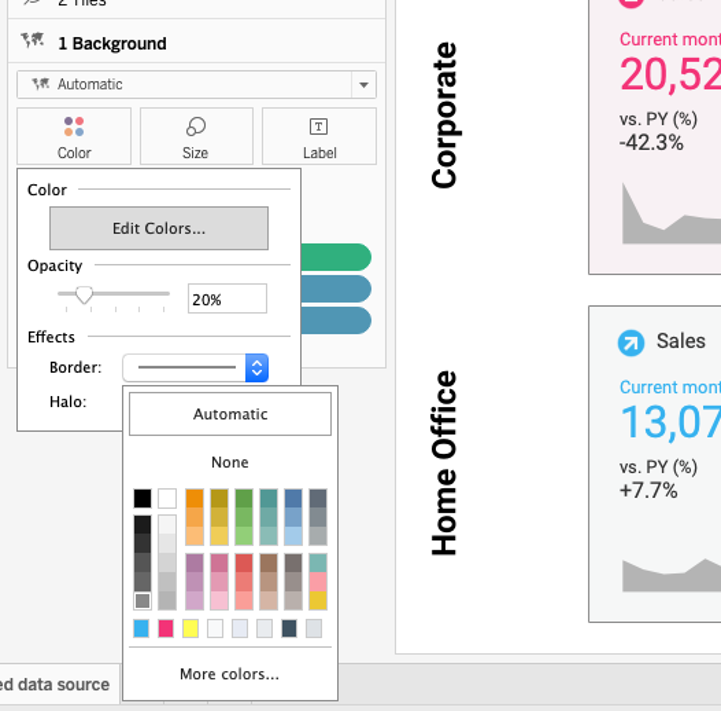 Borders on your KPI Cards in Tableau