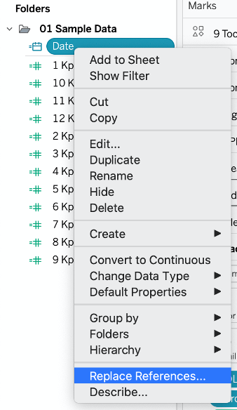 Replace references - KPI Cards in Tableau