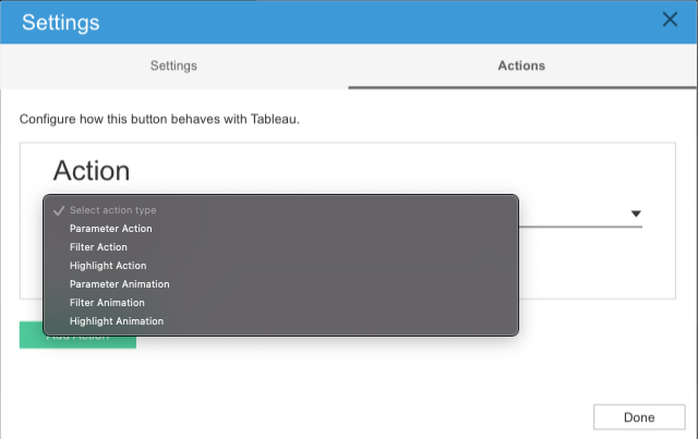 Scrollytelling tableau actions