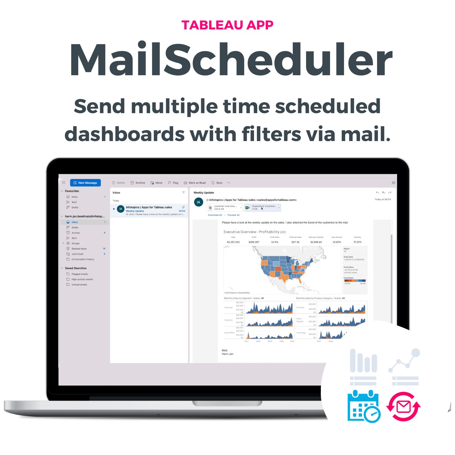 MailScheduler - Send multiple time scheduled dashboards with filter via mail