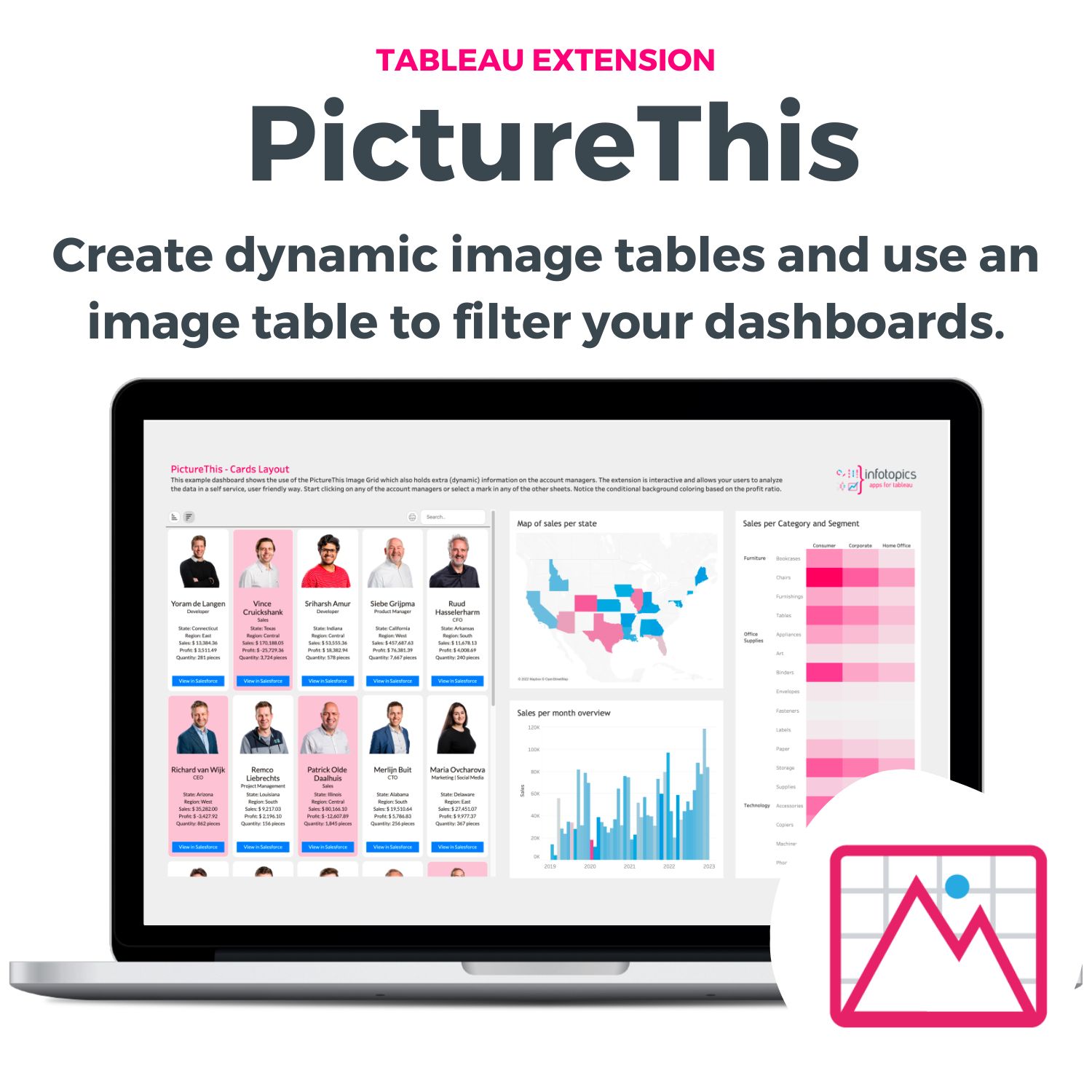 PictureThis - Create dynamic image tables and use an image table to filter your Tableau dashboards