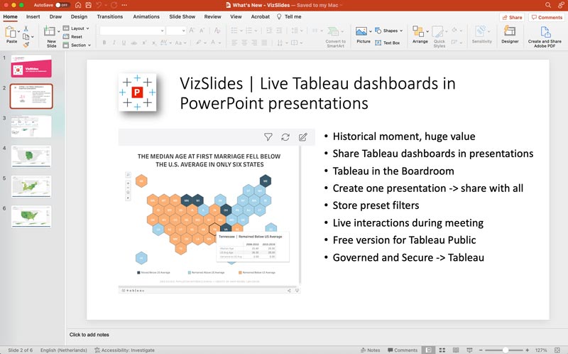 Tableau in PowerPoint demonstration - VizSlides