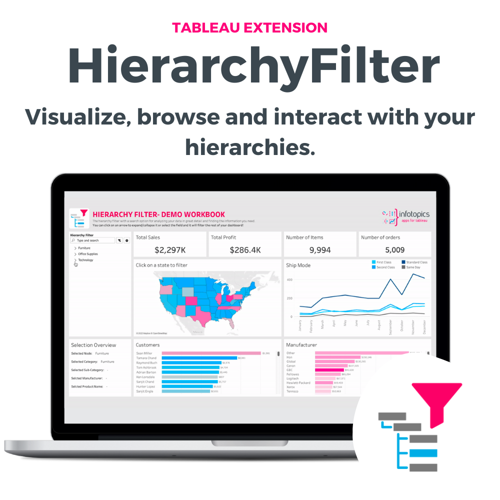 HierarchyFilter - Tableau extension