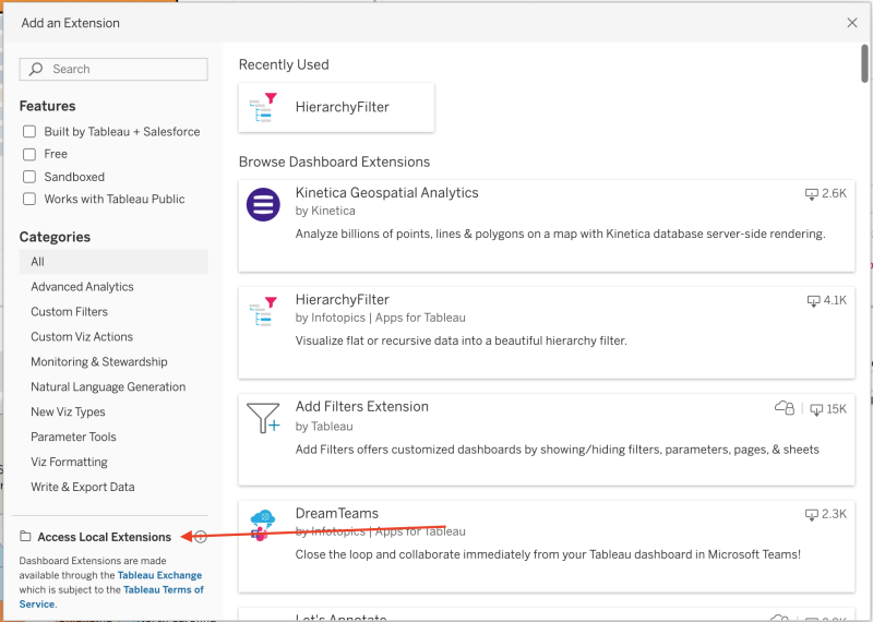 Tableau Desktop Creator Extensions - Infotopics | Apps for Tableau