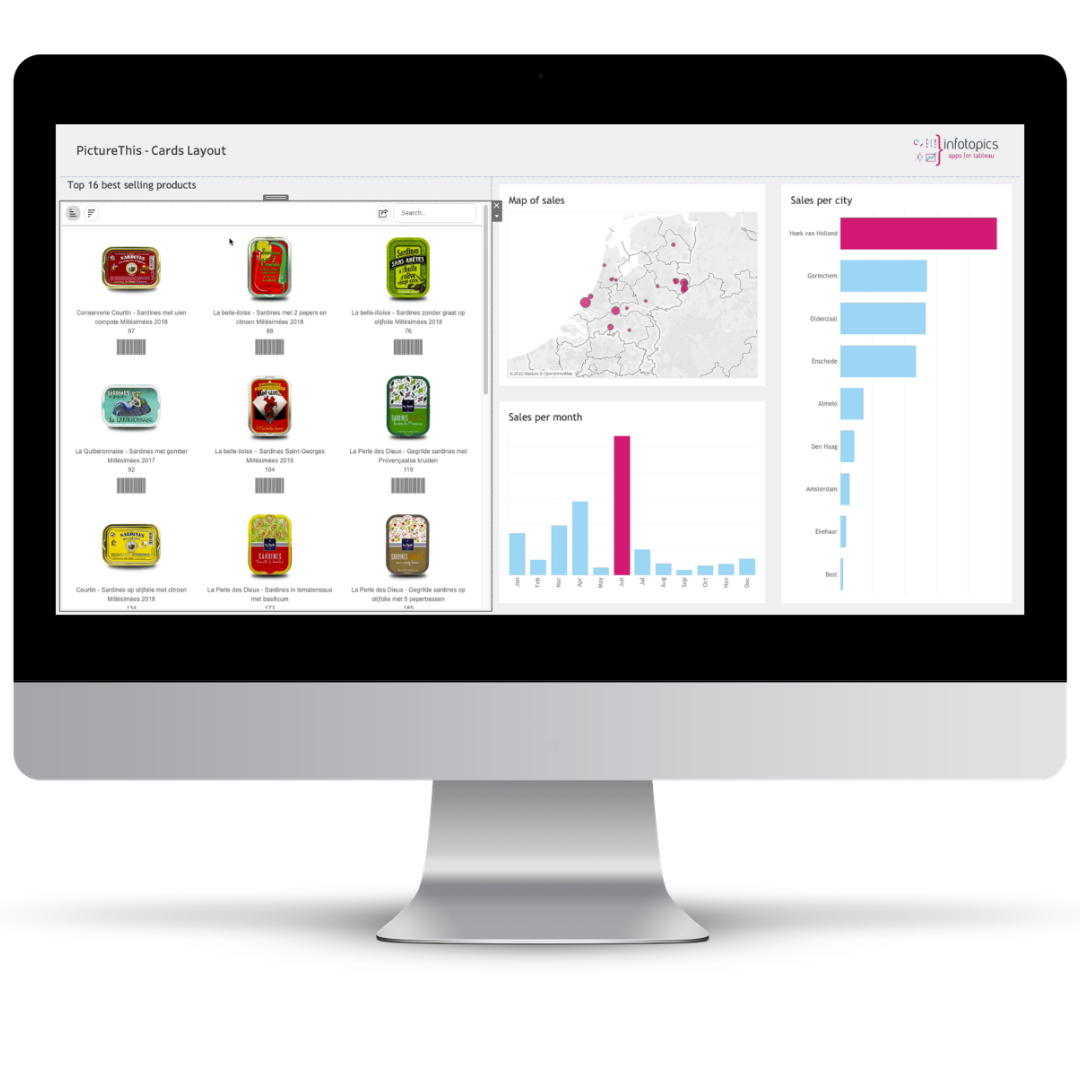 Create dynamic image tables and use an image table to filter your dashboards.