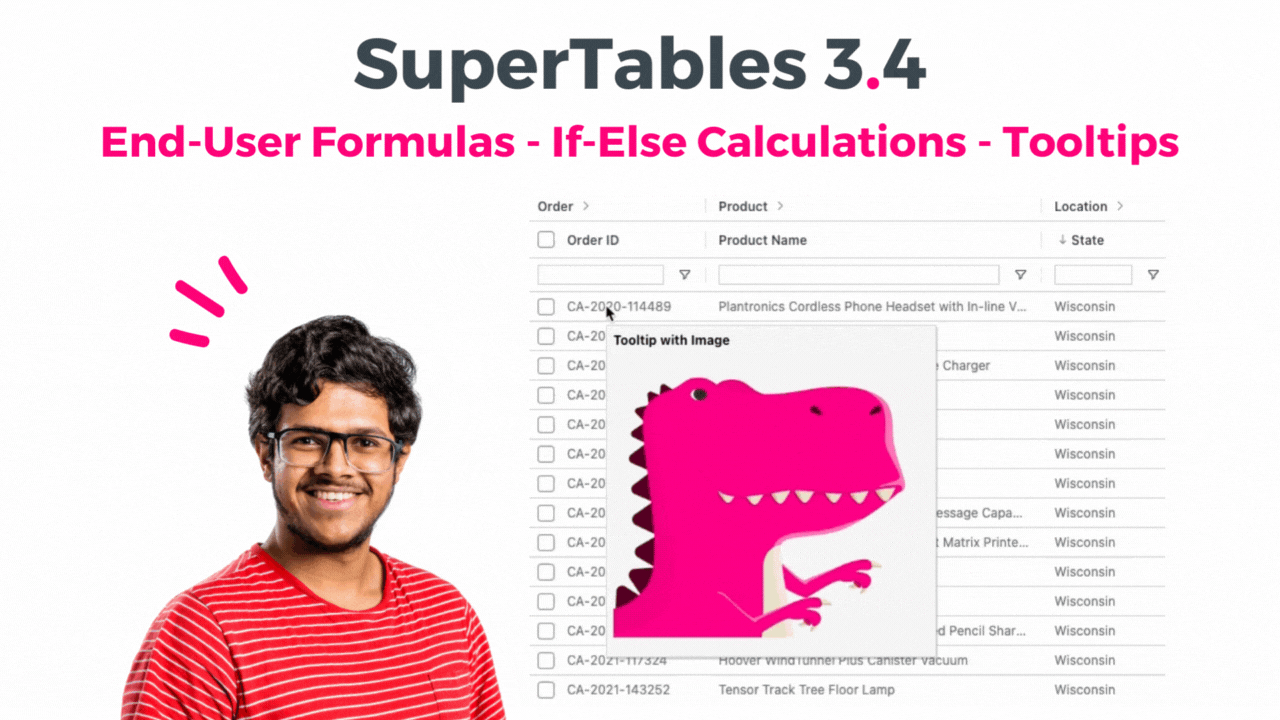 SuperTables 3.4 with End-User Formulas, If-Else Calculations, and Tooltips Releases SuperTables 3.4
