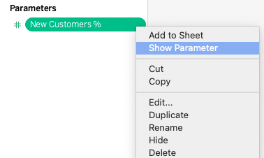 Parameter per measure