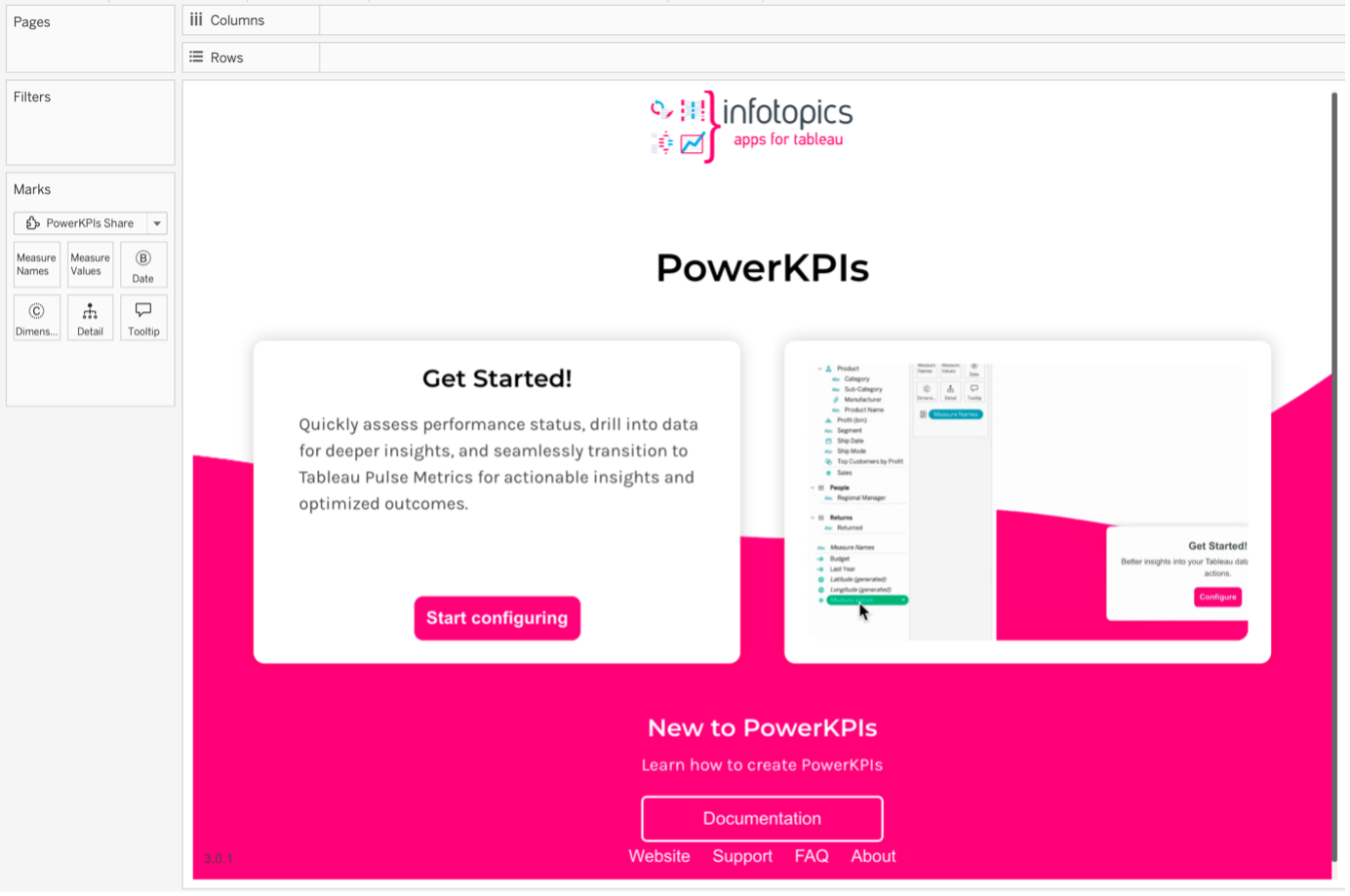 Startscreen powerkpis